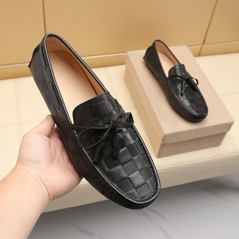 Neue, originale weiße Fahrschuhe, lässige Slipper zum Hineinschlüpfen, modische Sommerschuhe aus Leder_voghion.com