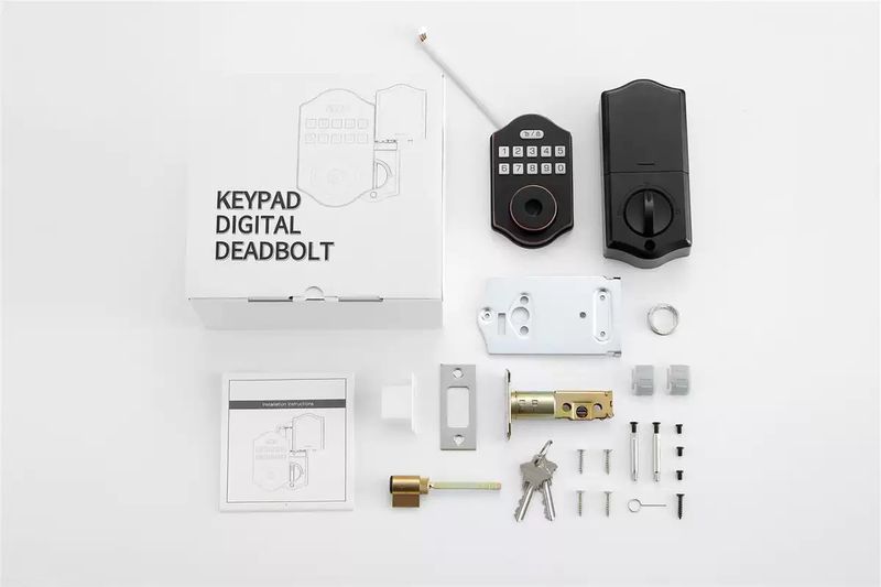 Dumb Lock Graffiti Smart Door Home Door Lock Indoor Wooden Door Fingerprint Lock Bluetooth Lock Password Lock_voghion.com