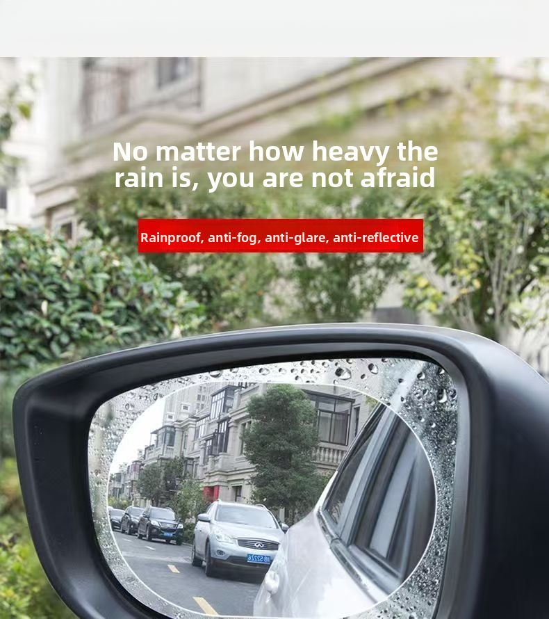 Rearview Reversing Mirror Reflective Car Anti-Fog Glass Window Rainy Day Film Anti-Glare_voghion.com