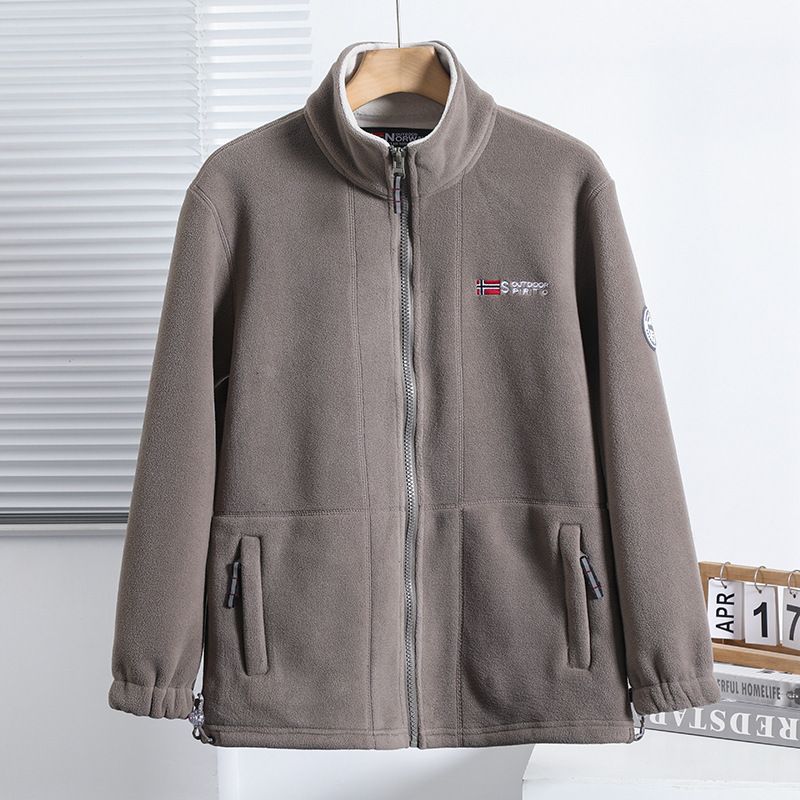 Felpa spessa foderata in pile resistente al freddo, giacca calda con collo alto da uomo, autunno inverno, termica_voghion.com