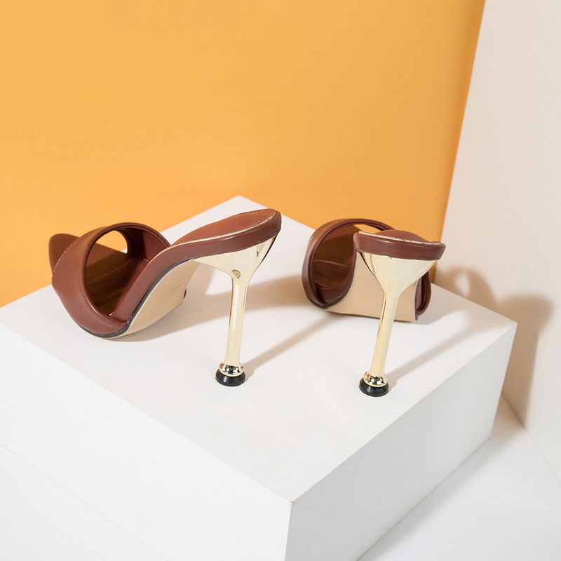 New Pointy Electroplated High Heel Sandals_voghion.com