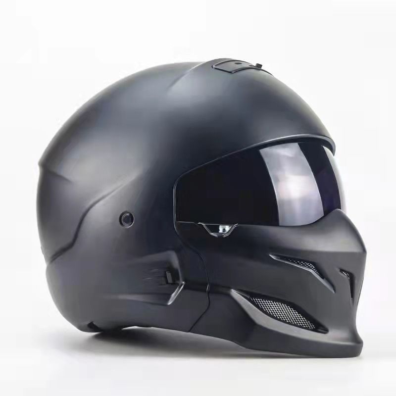 Samurai Black Scorpion Herr Kombinationshelhjälm Four Seasons Mech Battle Damage_voghion.com