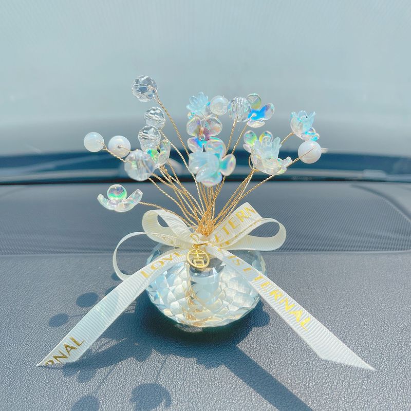 Lily Of The Valley Starry Sky Ornament Goddess Style Lucky Flower Dashboard Decoration Car Accessories_voghion.com