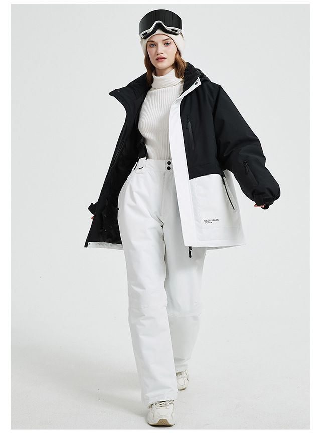 Kuangjian Wasserdichter Skianzug-Set für Damen und Herren – Winddichte Snowboardjacke und -hose | Thermo-Wintersportausrüstung für Singles_voghion.com