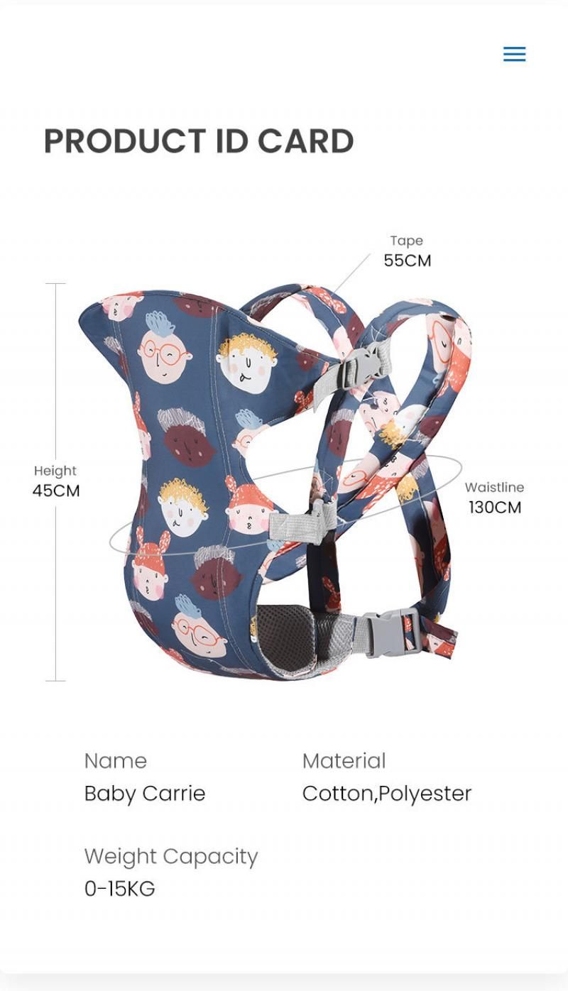 Zaino porta bebè con fascia porta bebè a forma di cartone animato, marsupio porta bebè traspirante, multifunzionale ed ergonomico_voghion.com