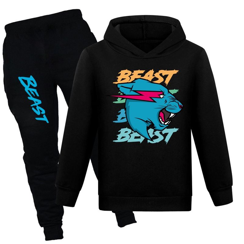 Boys And Girls Spring & Fall Sweatshirt + Pants Set 2775_voghion.com