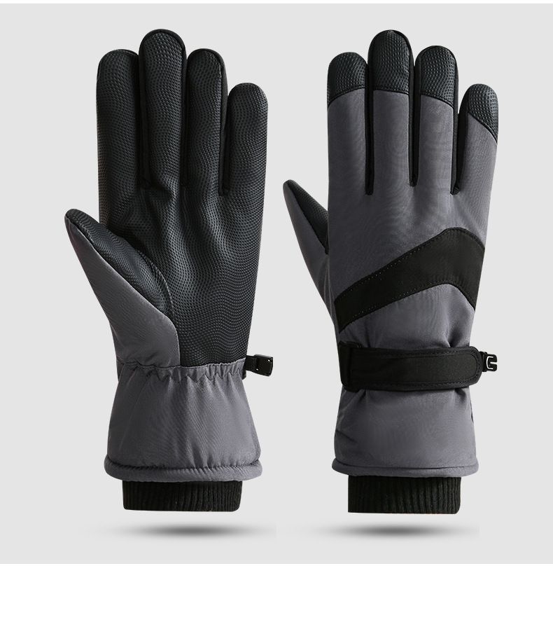 Ski Gloves For Men And Women Couples Winter Cotton Warm Fleece Thickened Electric Bike Windproof Waterproof Outdoor_voghion.com