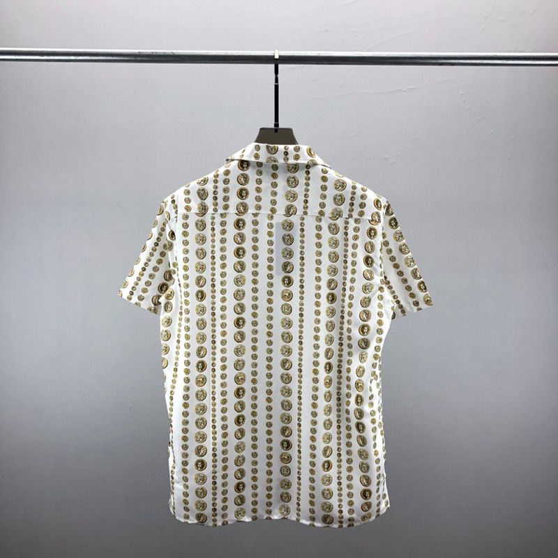 Cămașă la modă cu mânecă scurtă și imprimeu cu buline, top unisex, cardigan versatil_voghion.com