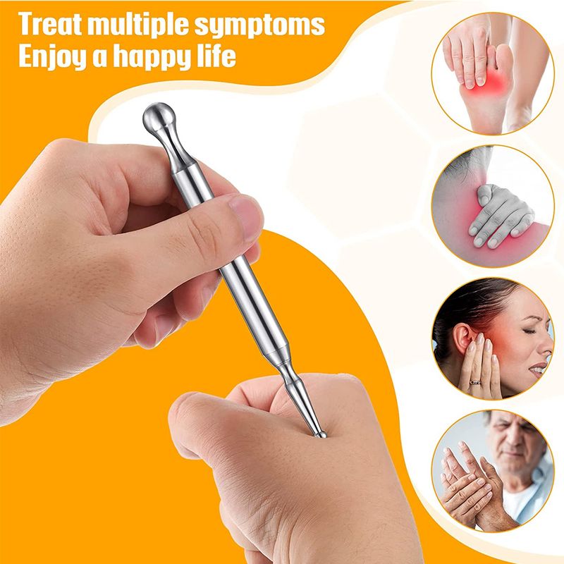 Penna per agopuntura manuale in acciaio inossidabile, massaggiatore per punti trigger, strumento per massaggio dei tessuti profondi, per alleviare il dolore dei meridiani del corpo, assistenza sanitaria_voghion.com