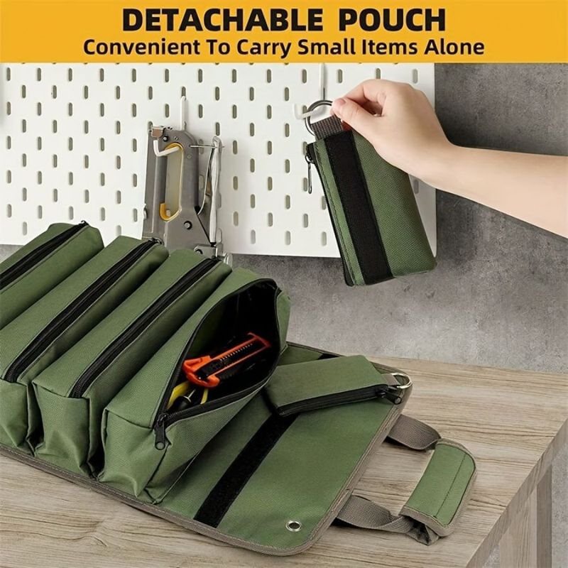 Functional Bags Hardware Tool Storage Bag Roll Up Electrician Bag Car Hanging Storage Bag Vehicle Hardware Tool Bag_voghion.com