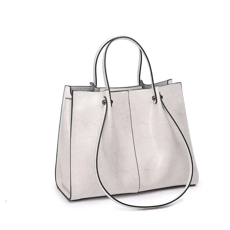 Burminsa Cowhide Genuine Leather Tote Shoulder S For Women 2025 Designer Large Capacity Shopper Work Ladies Handbags_voghion.com
