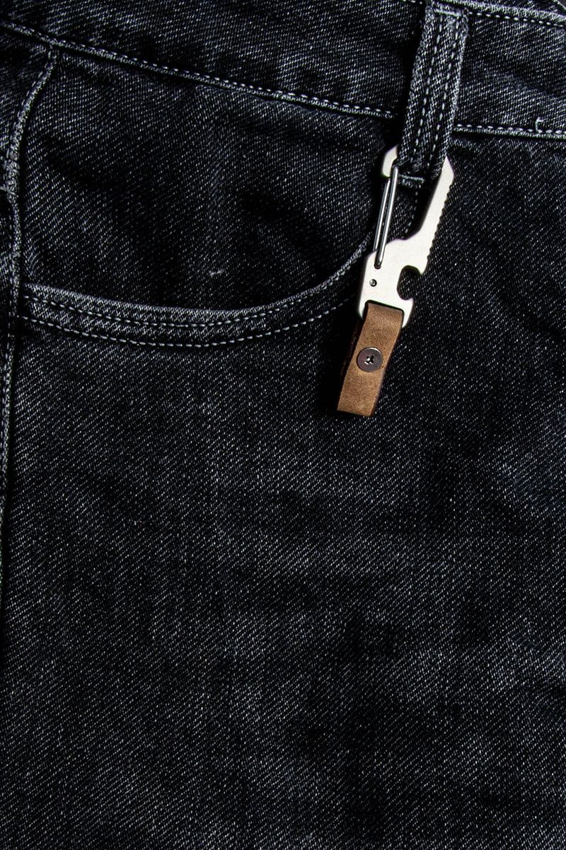 Porte-clés de voiture en alliage de titane pour homme, pendentif, anneau, porte-clés, taille, créatif, simple, style printemps_voghion.com