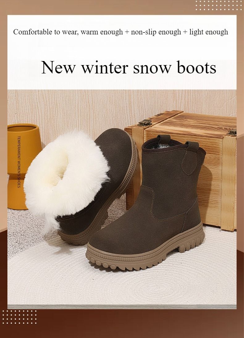 Cold-resistant Minus 40 Degrees Large Cotton Men's Winter Extra Thick Tall Tube Pure Wool Russian Snow Boots High-top_voghion.com
