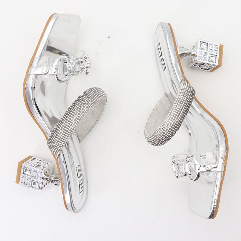 New stiletto heels transparent diamond outside to wear sandals woman sexy everything big size high heels_voghion.com