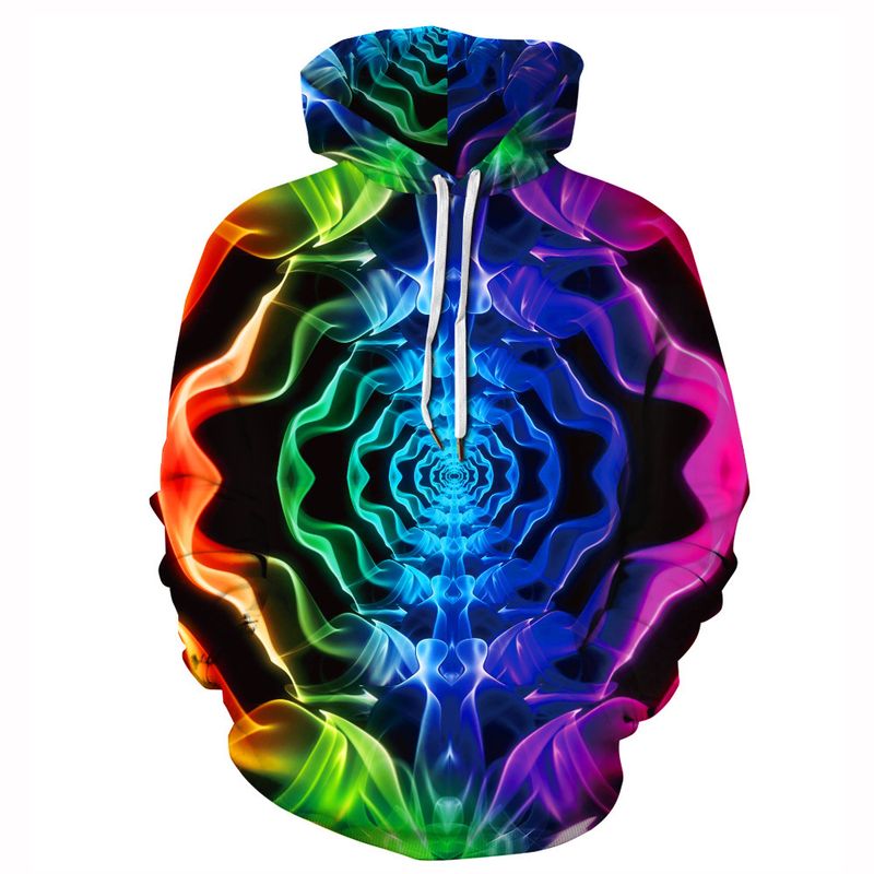 Felpa con cappuccio Halloween Death God Flame, stampa 3D, moda primavera e autunno, versatile streetwear, per uomo e donna, Y2K._voghion.com