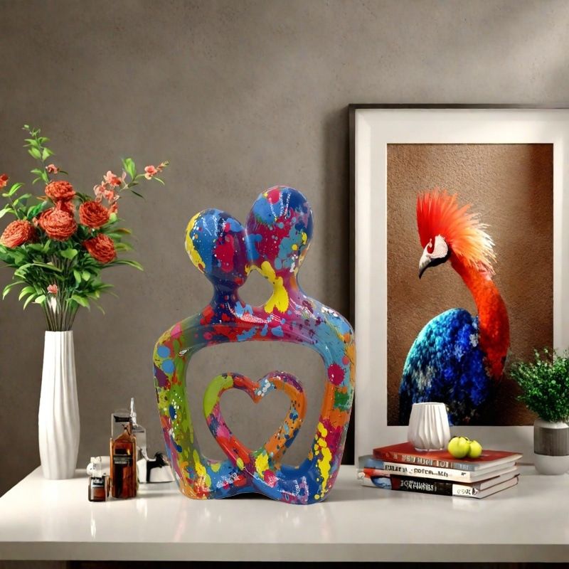 Creative Simple Gift Spring Popular Abstract Character Couple Decoration_voghion.com