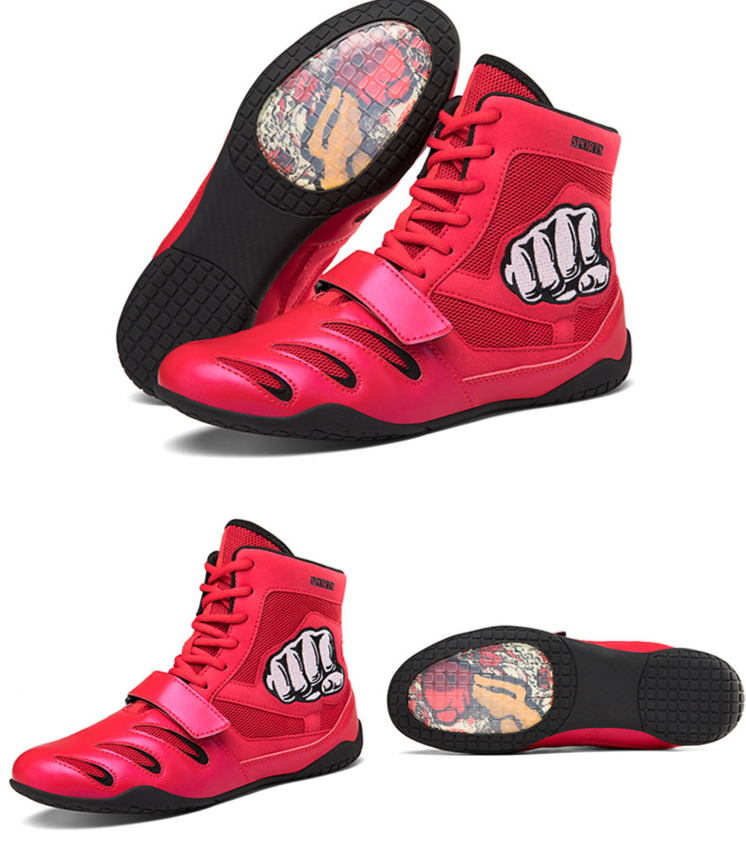 Chaussures d'entraînement de compétition de lutte haut de gamme Sanda pour hommes de boxe professionnelle, chaussures de combat fitness Muay Thai pour hommes_voghion.com