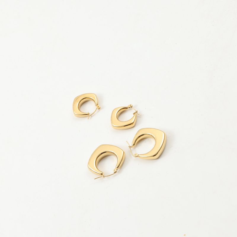 Orecchini a cerchio con struttura, piccoli orecchini a clip, per donna, stile francese elegante_voghion.com