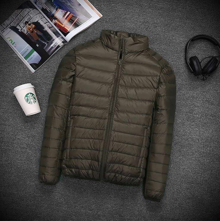 Ultralicht donsjack voor heren – Slim Fit, opvouwbare pufferjas met capuchon, winddicht en waterafstotend (M-4XL, reisklaar)_voghion.com
