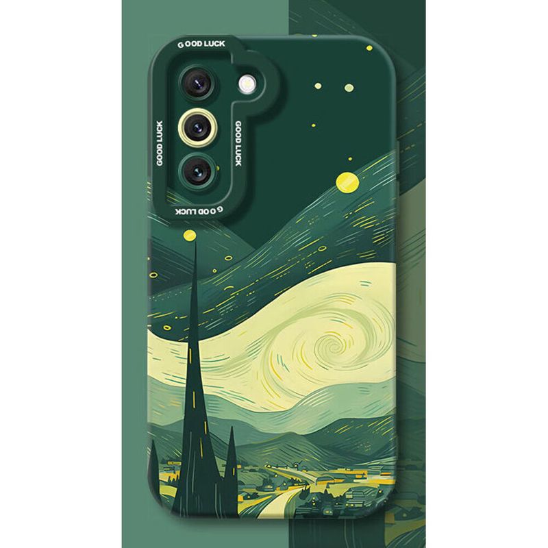 Van Gogh Starry Sky Compatible Samsung Galaxy Phone Case S22 Plus Silicone Ultra Full Coverage Shockproof For Men_voghion.com