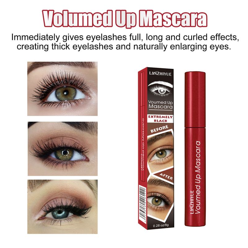 Mascara LANZHIYUE Mascara Nourishes Eyelashes To Make Them Long, Curled, Black, Beautiful And Natural, Long Lasting Without Smudging_voghion.com