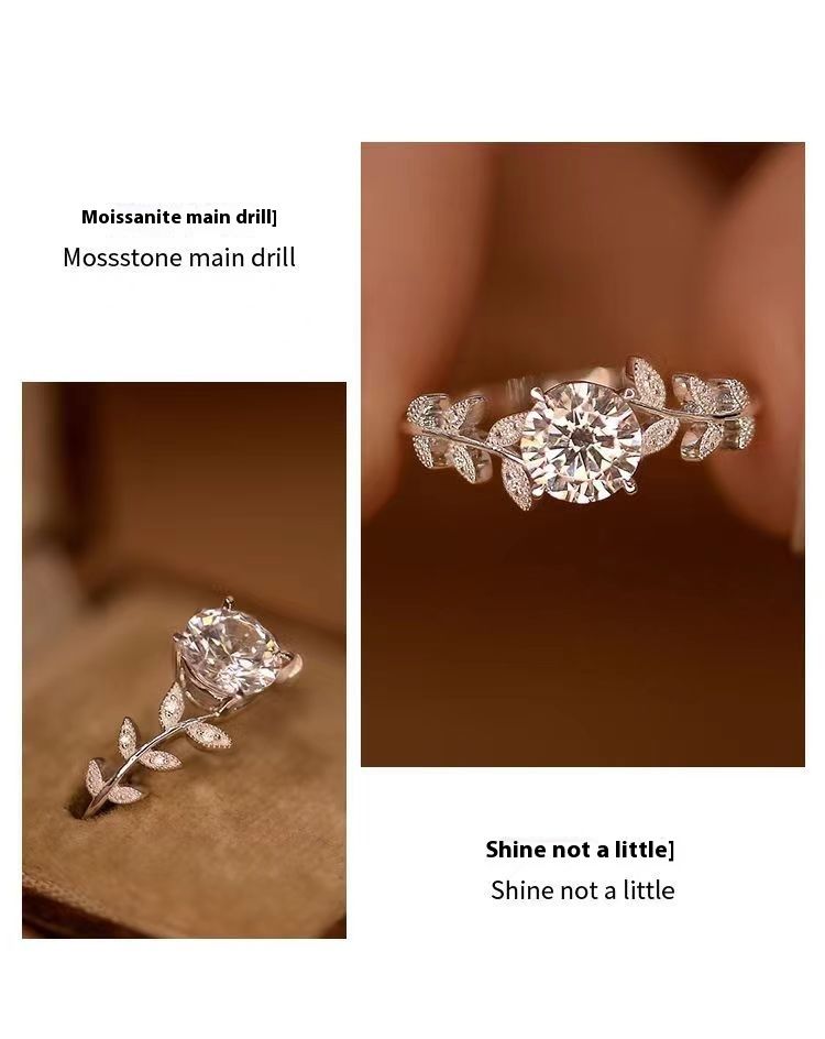 Bague de fiançailles en argent pur avec diamant Mosang Stone 1 carat pour homme_voghion.com