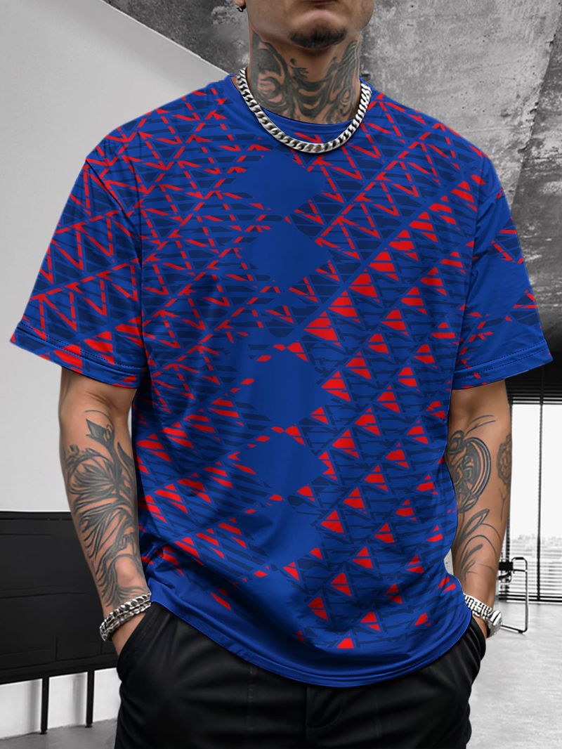 Nuovo design estivo da uomo, retrò, comodo, casual, elasticizzato, slim, basic, a maniche corte_voghion.com