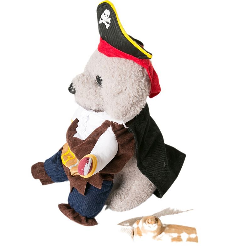 Clothes Cat Funny Bichon Puppy Small Dog Teddy Pirate Costume Pet Outfit_voghion.com