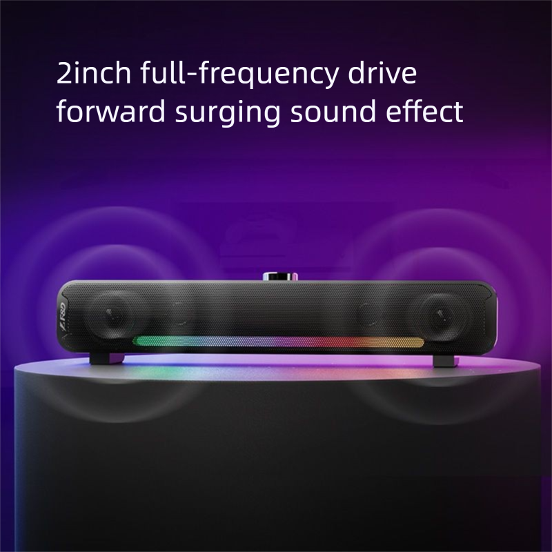 Fenda Computer Bluetooth Wired Small Stereo Desktop High Volume USB Gaming E-sports Speaker Long Strip_voghion.com