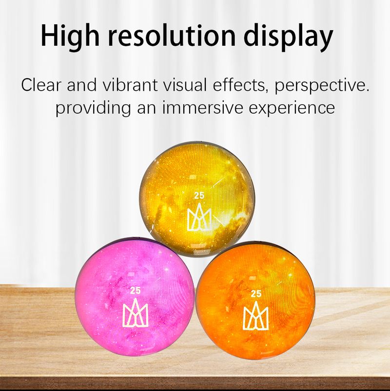 7cm 3D Crystal Ball DIY Video Playback Display Electronic Ball, Suitable For Display, Family And Friend Gifts_voghion.com