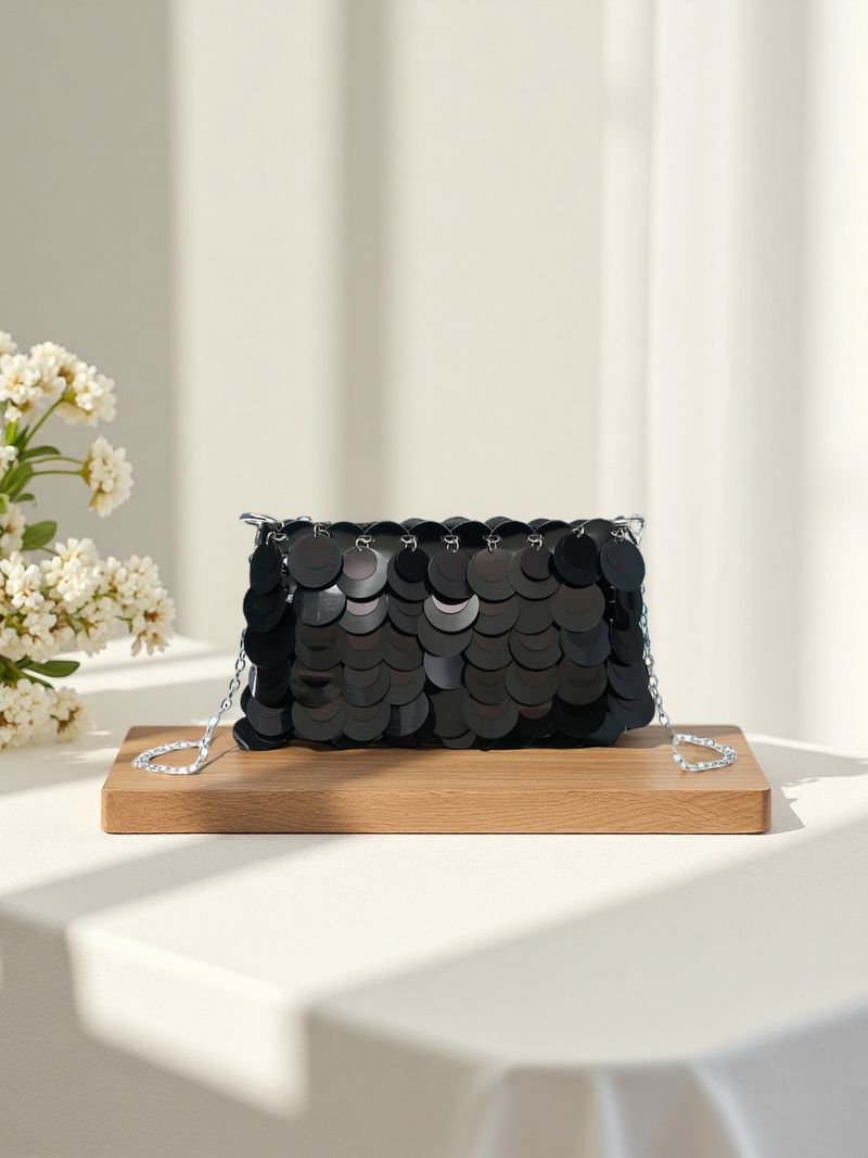 New Style Niche Design Handmade Sequin Party Phone Shoulder Bag Women's Crossbody Handbag_voghion.com