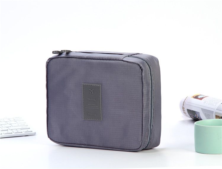 Trousse de toilette de voyage de grande capacité version coréenne de deuxième génération, trousse de maquillage, sac de rangement portable, sac carré multifonctionnel_voghion.com