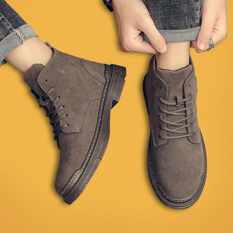 Spring and Autumn New Men's Martin Boots Casual Style Trendy Shoes Student Sports High-top Breathable_voghion.com
