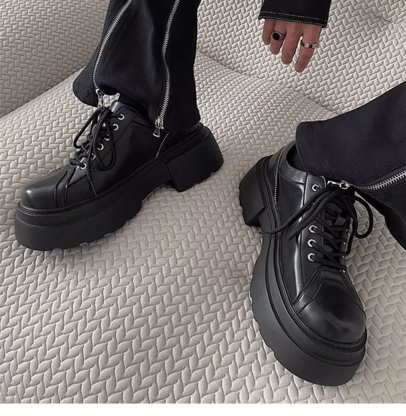 Scarpe Derby da uomo con suola spessa, con aumento di altezza di 7 cm, per il tempo libero, in pelle, per ragazzi, eleganti, da papà, retrò, con punta grande_voghion.com