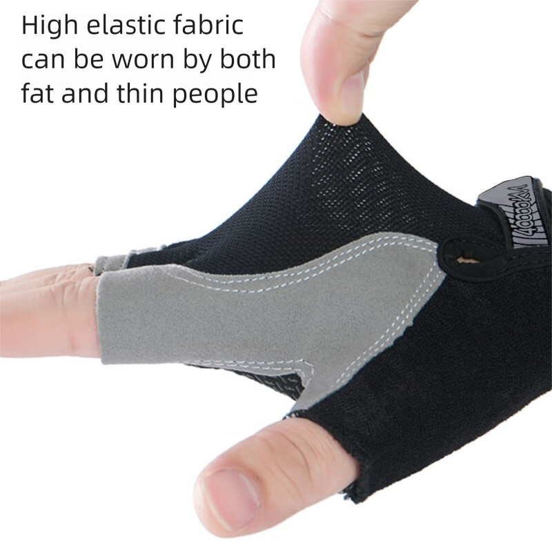 40.000 Kilometer Reiten Halbfinger Sport Fitness Outdoor Klettern Atmungsaktive Stoßdämpfung Anti-Rutsch-Schweißhandschuhe_voghion.com