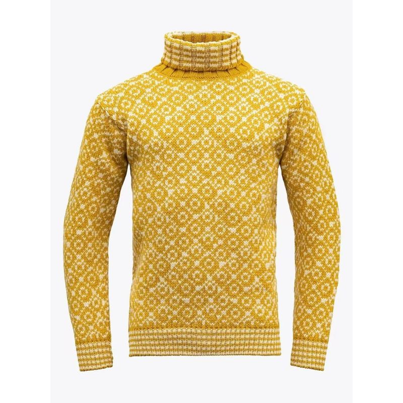 2025 Nordic Vintage Diamant Muster High-Neck Pullover Für Männer Warme & Casual Pullover Strickwaren Für Herbst/Winter Rot_voghion.com