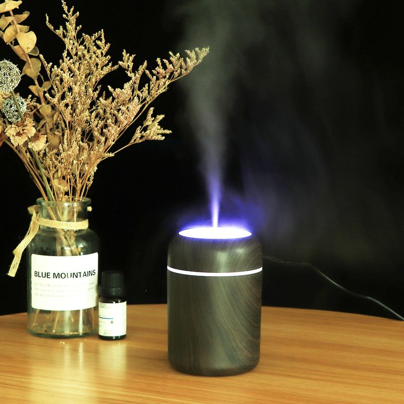 Aromadiffusor mit Holzmaserung – tragbarer Mini-Luftbefeuchter für Auto, Zuhause und Büro, USB-betriebener Lufterfrischer mit 2 Nebelmodi, sichere automatische Abschaltung_voghion.com