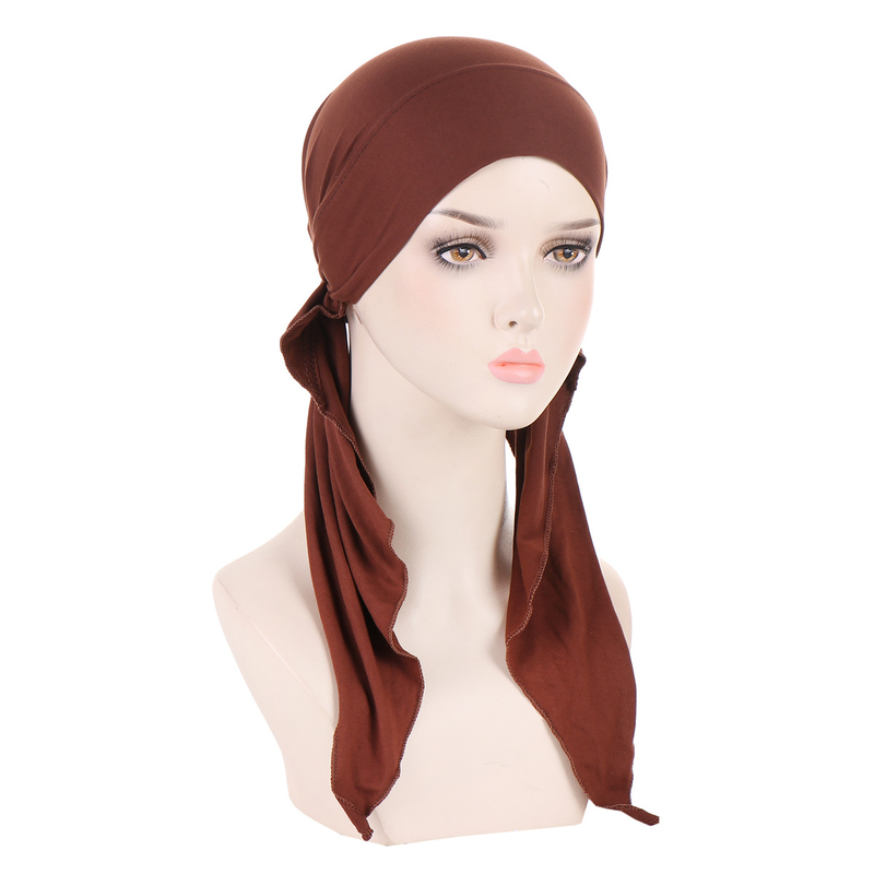 Cappelli da donna Nuovo cappello turbante a tesa larga multicolore Cappello curvo Cappello turbante Cappello da donna musulmano_voghion.com