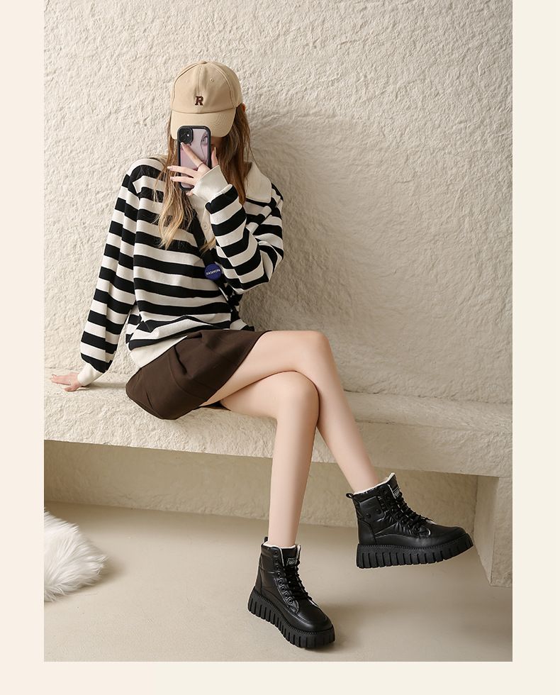 Scarpe da donna in cashmere da donna stivali caldi scarpe di cotone spesso stivali da neve_voghion.com