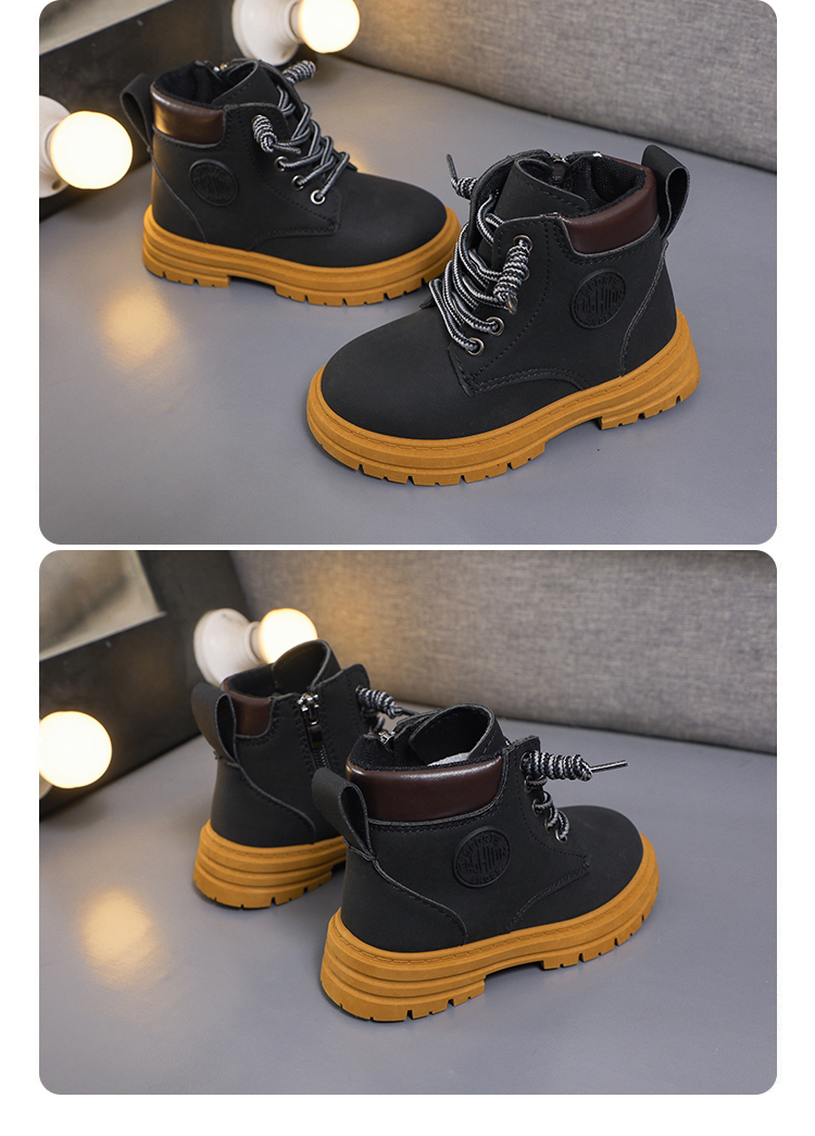 Jongens lente en herfst baby enkele laars nieuwe hoge korte laarzen kinder Martin laarzen meisjes Koreaanse mode casual_voghion.com