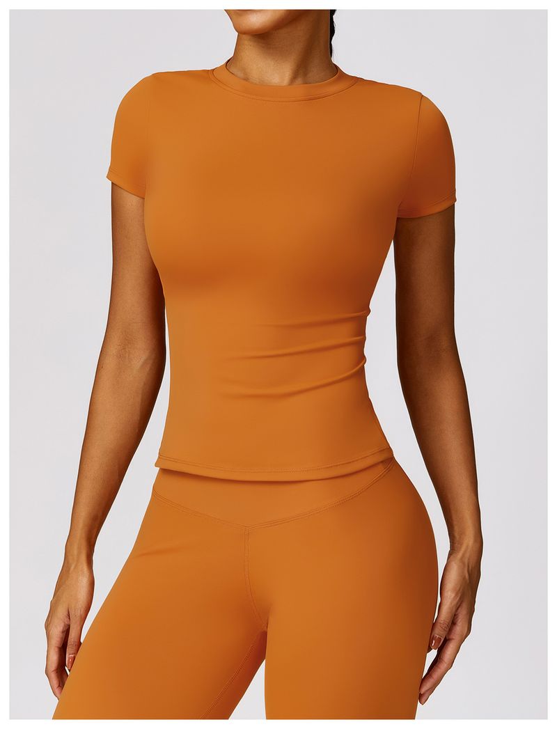 T-shirt de printemps Zechuang, combinaison de yoga à séchage rapide, haut de fitness, cache-maillot, sports de course en plein air, manches courtes pour femmes_voghion.com