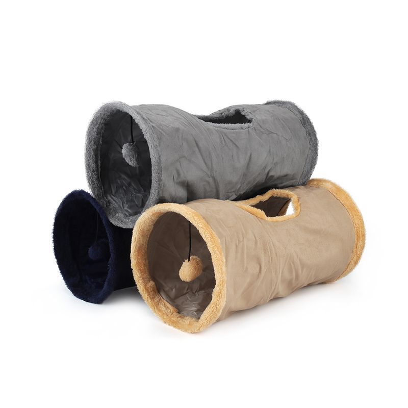 Puppy Pluche Bal Huisdier Speelgoed Tent Tunnel Buis Opvouwbare Opslag Fluwelen Kat Kanaal Boor Emmer_voghion.com