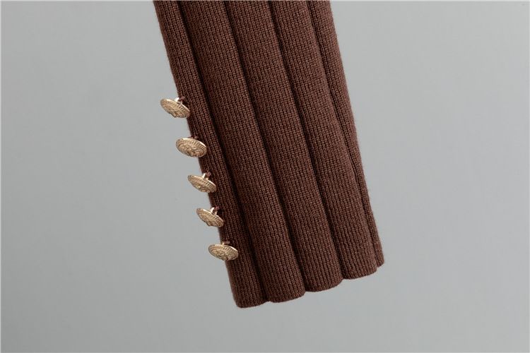 Ženska oblačila, oprijet kroj, krilo, pulover, tridelni komplet za ženske, pomlad in jesen, nov telovnik, pleteni kardigan, komplet_voghion.com