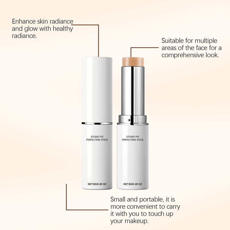 Elfenbeinweißer Concealer, täglich feuchtigkeitsspendend, klar, leicht, natürliches Finish, aufhellender Foundation-Stick_voghion.com