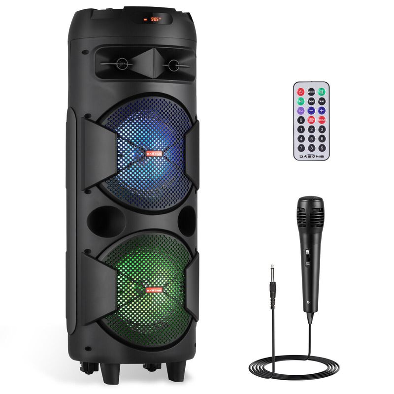 6000W Bluetooth-Lautsprecher Subwoofer Heavy Bass Sound System Party & Mikrofon Tragbar_voghion.com