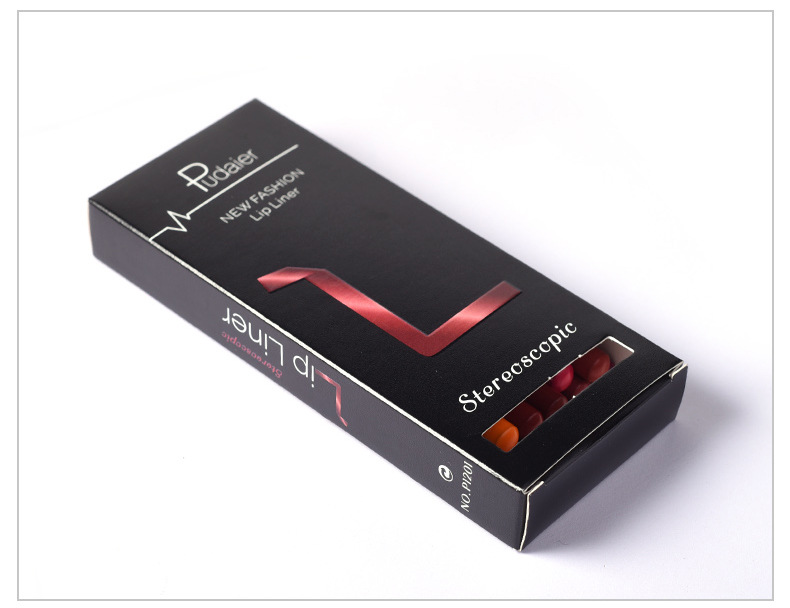 12 Farben Lipliner Wasserdichter und schwer zu verblassender matter Lippenstift aus Samt_voghion.com