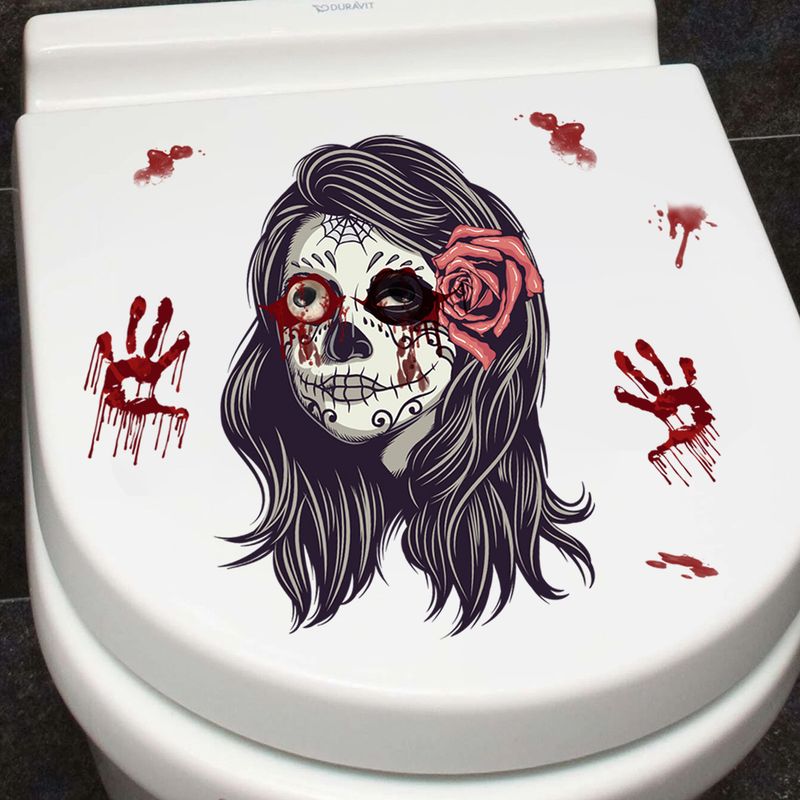 Aufkleber Halloween Blut Handabdruck Fußabdrücke Dekorative Wandaufkleber Fensteraufkleber Wohnzimmer Schlafzimmer Hintergrund Home Dekoration Aufkleber_voghion.com