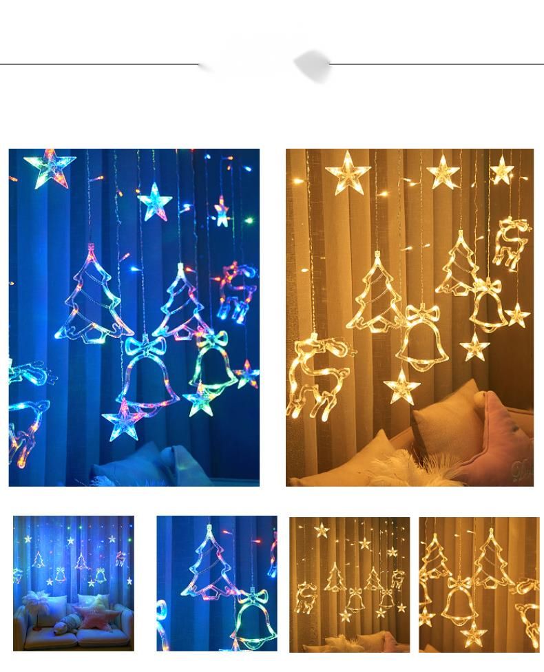 LED Small Colorful Flashing String Starry Sky Curtain Decoration Outdoor Solar Star Lights_voghion.com