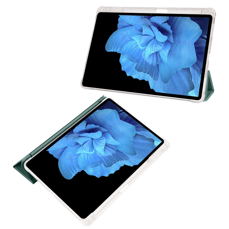 For Vivo Pad Tablet Case 2022 11 inch Tri Fold Solid PU Leather Soft TPU Back Shell For Vivo Pad 11 Cover With Pen Slots Funda_voghion.com