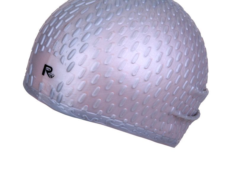 Large Particle Ear Protection Silicone Swimming Cap Adult Long Hair Solid Color Waterproof Comfortable Stretchable Water Drop Swimming Cap_voghion.com
